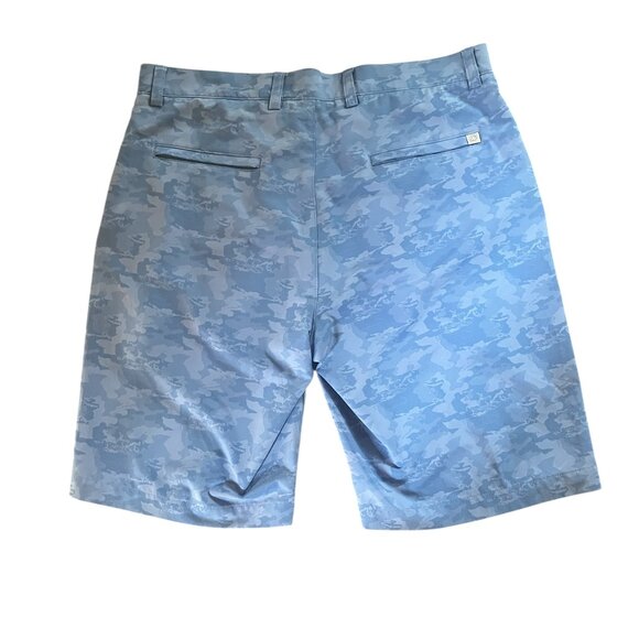 Peter Millar Blue Camo Performance Golf Shorts 33 🏌️ Shackleford Style - Picture 7 of 7